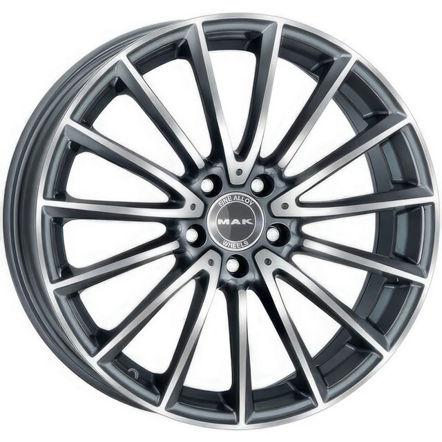 Литі диски Mak Komet R17 W7.5 PCD5x112 ET40 DIA66.6 (gun metal mirror)-зображення-1