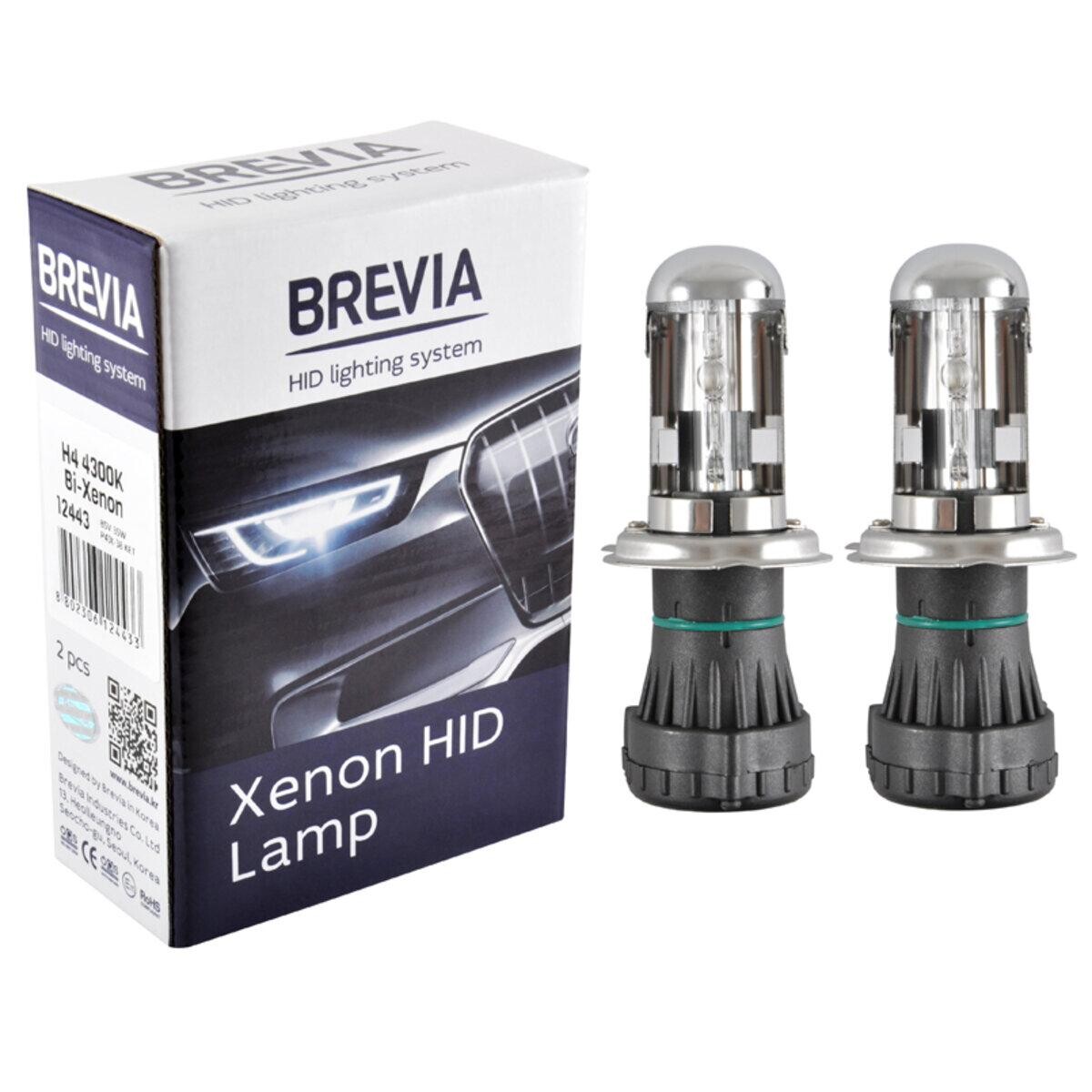 Біксенонова лампа Brevia H4, 4300K, 85V, 35W P43t-38 KET, 2шт-зображення-1