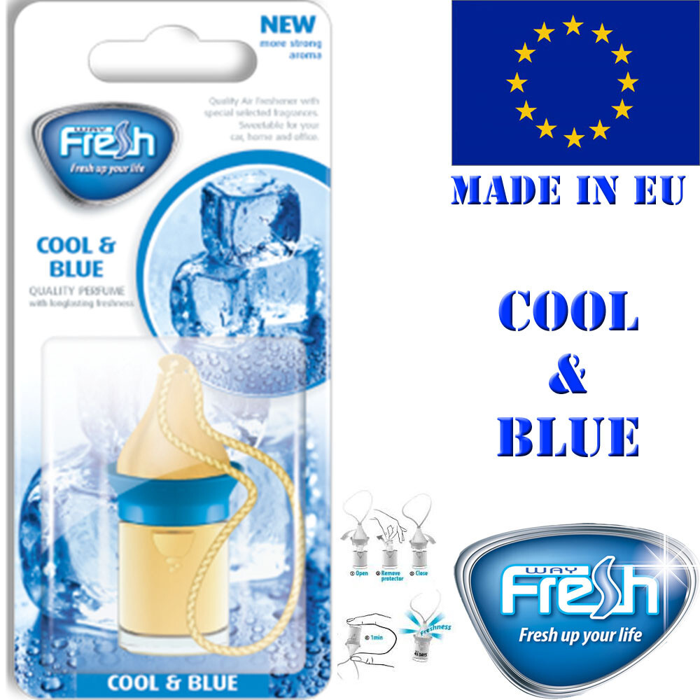 Ароматизатор пробковый на зеркало Fresh Way Wood Blister Cool and Blue (Синий Лед) 5ml