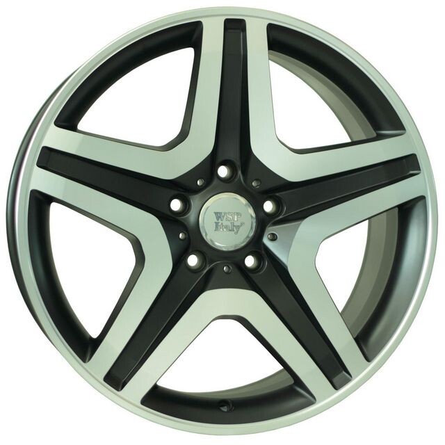 Литі диски WSP Italy Mercedes (W775) Miyagi R20 W9.5 PCD5x130 ET50 DIA84.1 (dull black lip polished)-зображення-1