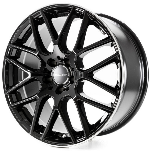 Литі диски GMP Italia Berghem R20 W8.5 PCD5x112 ET35 DIA66.6 (black lip polished)-зображення-1