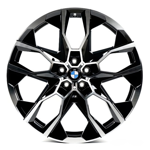 Литі диски Replica BMW (B5592) R22 W9.5 PCD5x112 ET32 DIA66.6 (gloss black machined face)-зображення-1