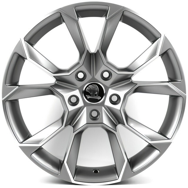 Литі диски Replica Skoda (SK5474) R17 W7 PCD5x112 ET45 DIA57.1 (matt graphite machined face)-зображення-6