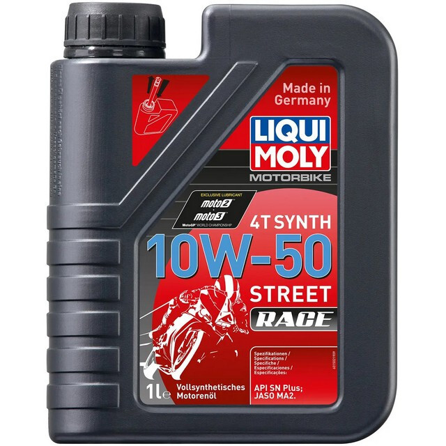 Олива Liqui Moly 4Т синтетична для мотоциклів MOTORBIKE 4T SYNTH 10W-50 STREET RACE (1л.)-зображення-1