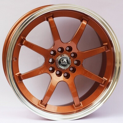 Ковані диски Alexrims AFC-2 (forged) R17 W8 PCD5x100 ET42 DIA67.1 (bronze + polished rim)-зображення-8