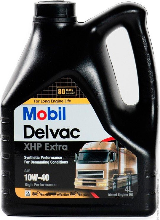 Моторне масло Mobil DELVAC XHP EXTRA 10W-40 4л-зображення-1