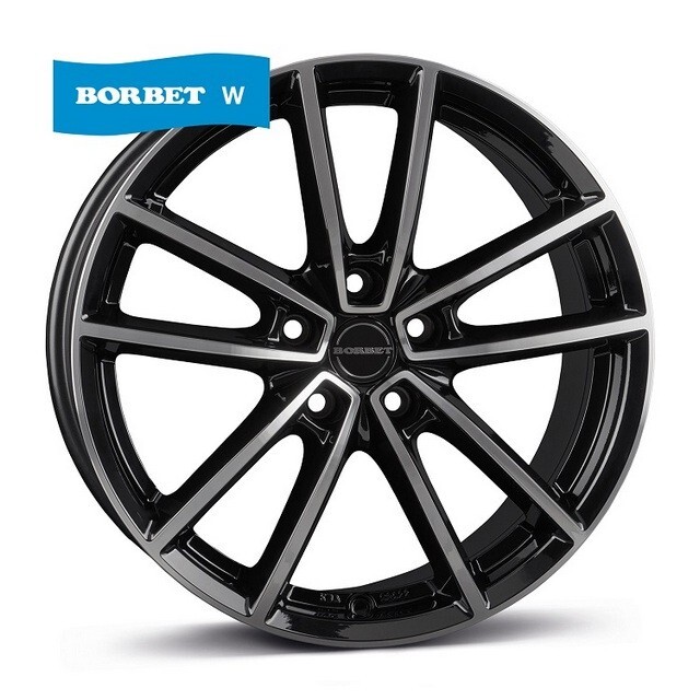 Литі диски Borbet W R18 W8 PCD5x114.3 ET40 DIA72.6 (gloss black polished)