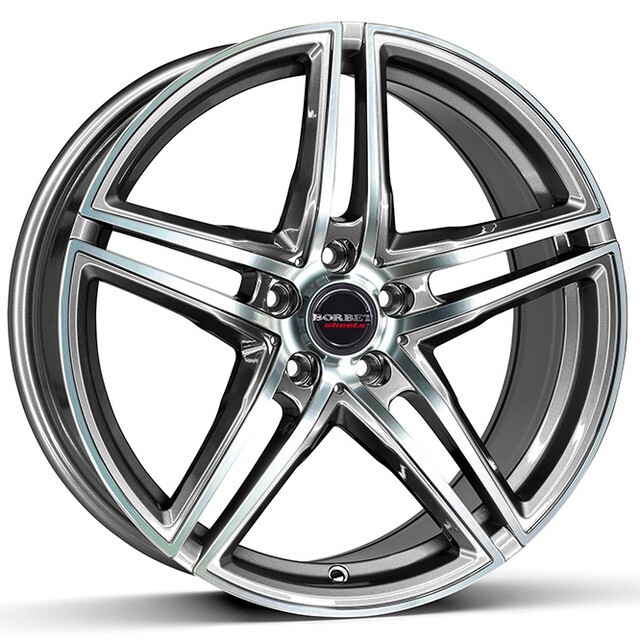 Литі диски Borbet XRT R19 W8.5 PCD5x114.3 ET40 DIA72.6 (graphite polished)-зображення-1