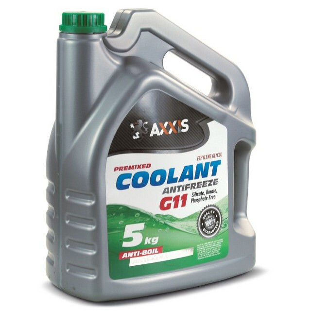 Антифриз AXXIS GREEN G11 Coolant Ready-Mix -36°С (зелений) (Каністра 10)