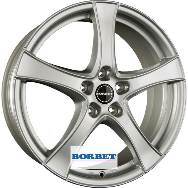 Литі диски Borbet F2 R18 W7.5 PCD5x114.3 ET45 DIA60.1 (brilliant silver)-зображення-1