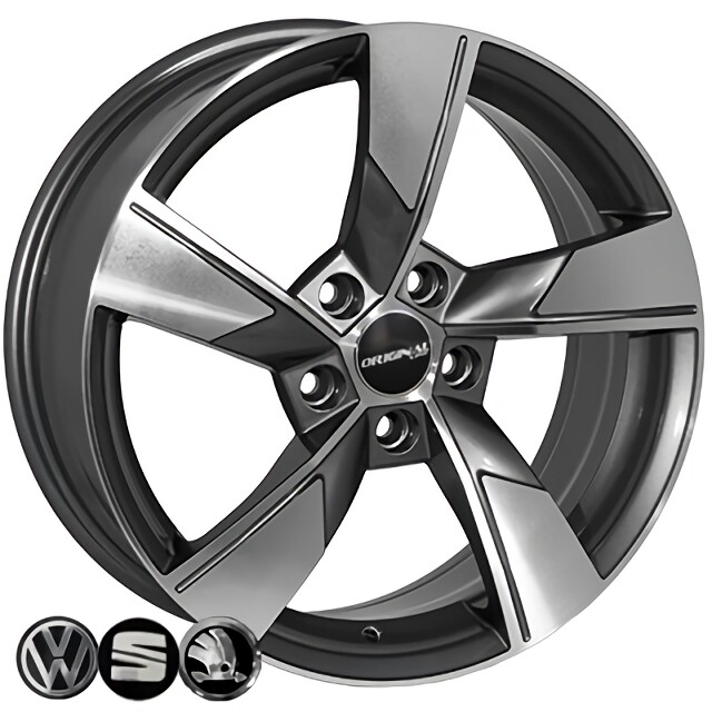 Литі диски Replica Volkswagen (SK522) R17 W7 PCD5x112 ET40 DIA57.1 (GMF)-зображення-1