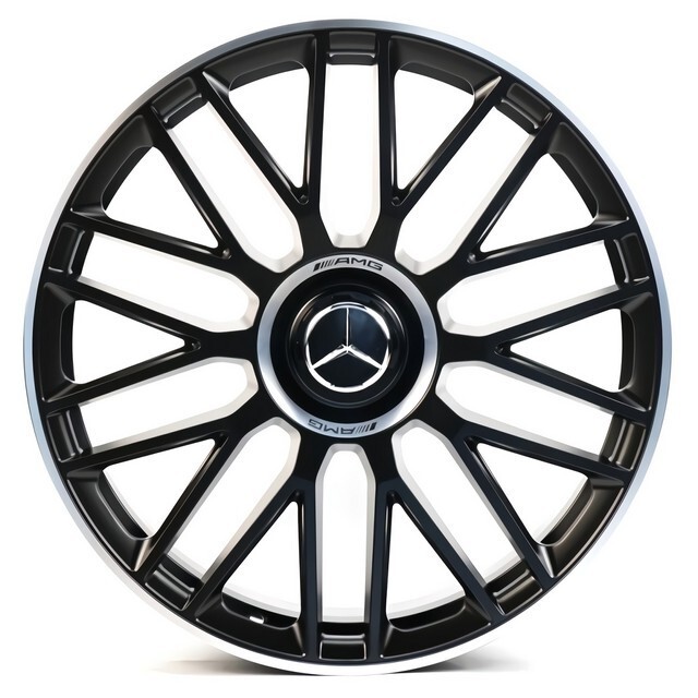 Литі диски Replica Mercedes (MR1516B) R20 W10 PCD5x112 ET48.1 DIA66.6 (satin black lip polished)-зображення-1