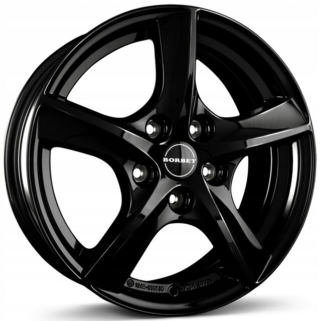 Литі диски Borbet TL2 R16 W6.5 PCD5x108 ET50 DIA63.4 (gloss black)-зображення-1