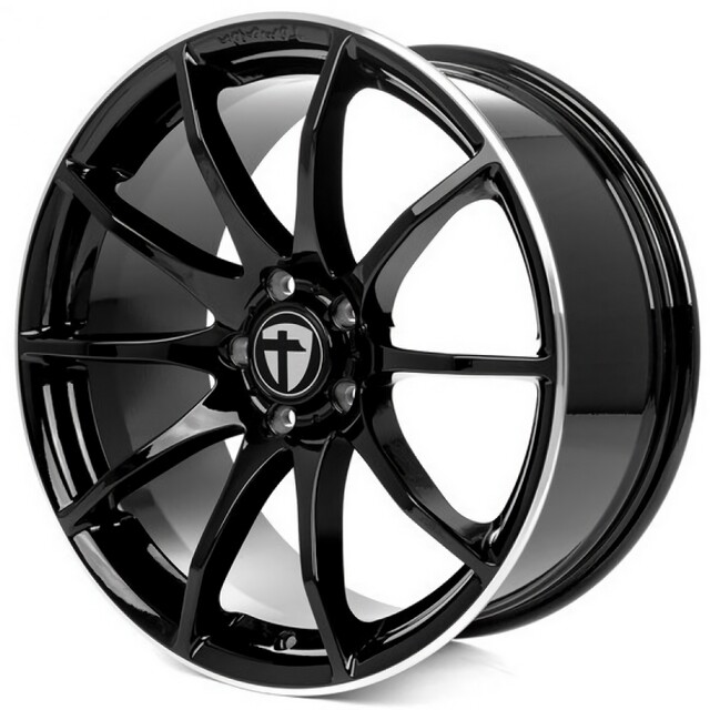 Литі диски Tomason TN1 R18 W8.5 PCD5x112 ET30 DIA72.6 (gloss black rim polished)-зображення-1