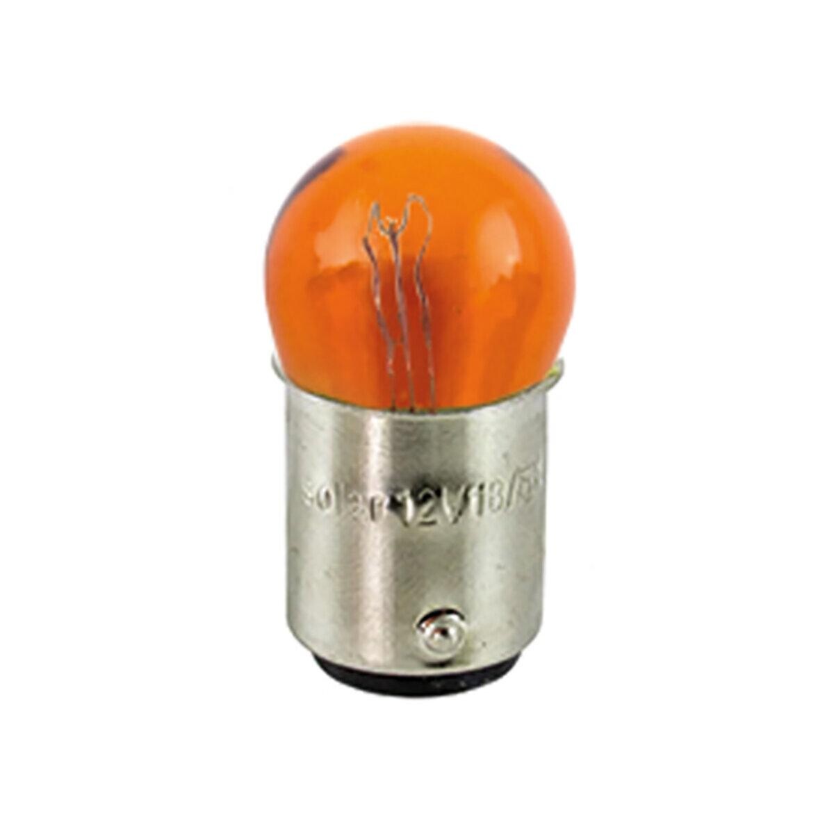 Лампа розжарювання Solar 12V 18/5W BAY15d Amber, 10шт.