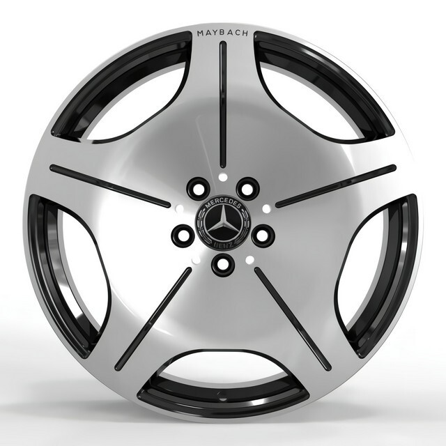 Литі диски Replica Mercedes (MR6022) R19 W8.5 PCD5x112 ET31.5 DIA66.6 (gloss black machined face)-зображення-1