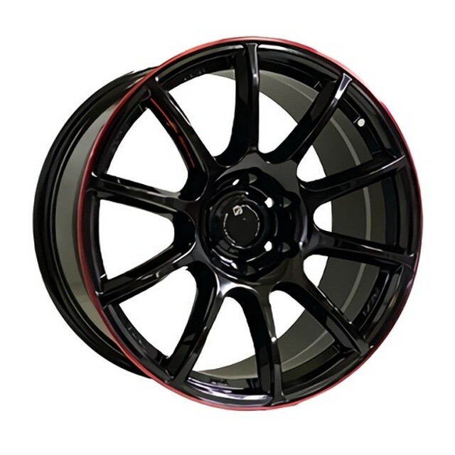 Литі диски Off Road Wheels OW1012 R20 W8.5 PCD6x139.7 ET10 DIA110.5 (gloss black red line riva red)