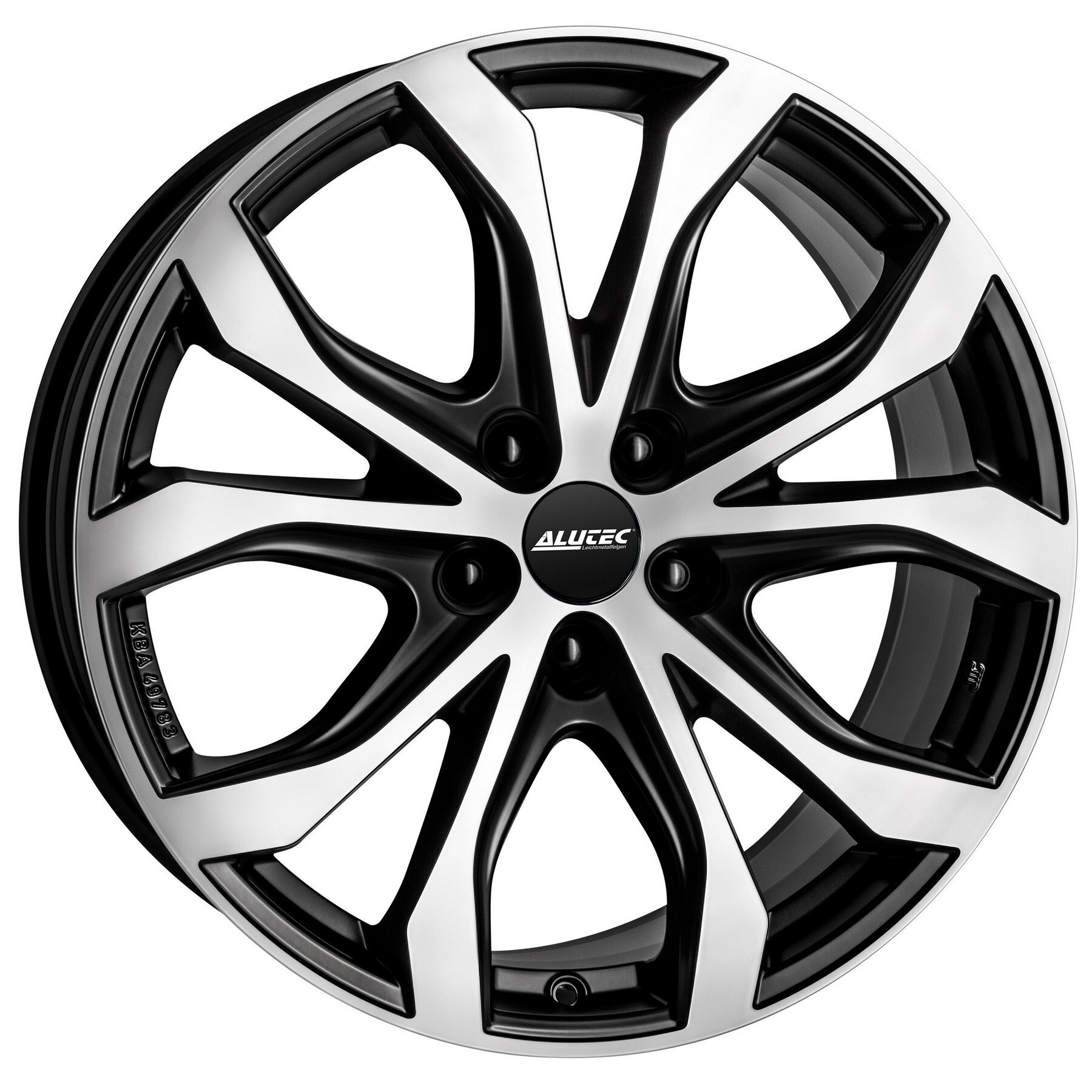 Литі диски Alutec W10 R20 W9 PCD5x120 ET43 DIA65.1 (black polished)-зображення-1