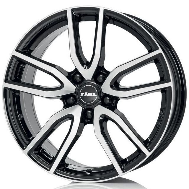 Литі диски Rial Torino R17 W7.5 PCD5x114.3 ET40 DIA70.1 (diamond black front polished)-зображення-1