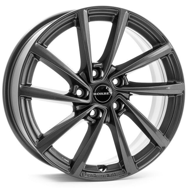 Литі диски Borbet V R18 W7 PCD5x114.3 ET50 DIA67.1 (mistral anthracite glossy)-зображення-1