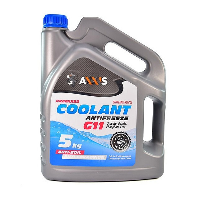 Антифриз AXXIS BLUE G11 Coolant Ready-Mix -36°C (синій) (Каністра 5кг.)-зображення-1