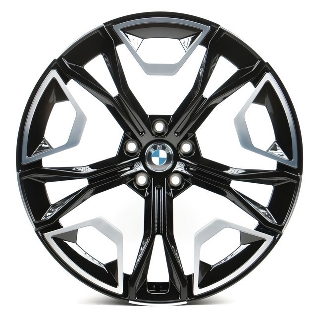 Литі диски Replica BMW (B2534) R20 W8.5 PCD5x112 ET28 DIA66.6 (gloss black machined face)-зображення-1