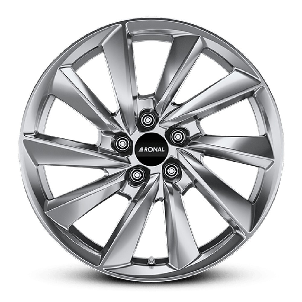 Литі диски Ronal R70 R18 W7.5 PCD5x114.3 ET35 DIA82 (platinum silver)