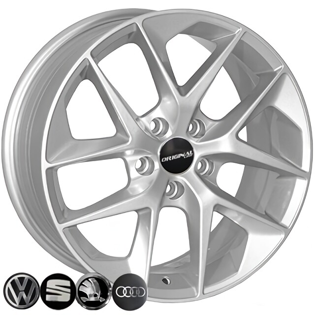 Литі диски JH 5574 R17 W7.5 PCD5x112 ET45 DIA57.1 (silver)-зображення-1