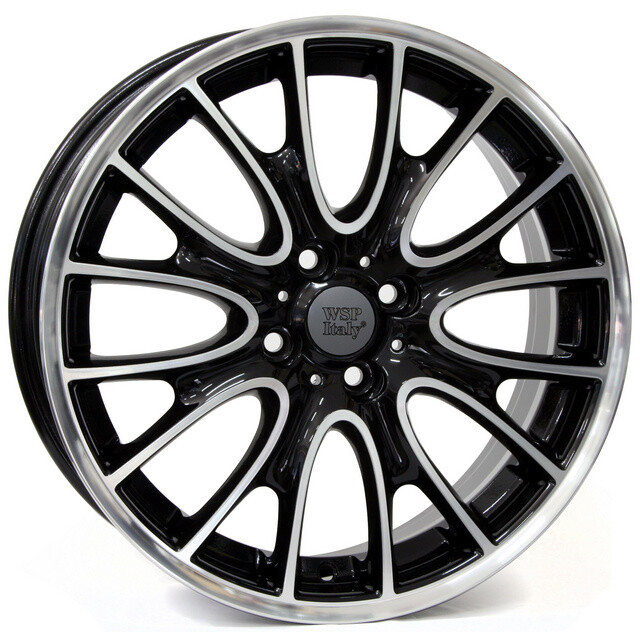 Литі диски WSP Italy Mini (W1653) Rivers R17 W7 PCD4x100 ET48 DIA56.1 (gloss black polished)-зображення-1