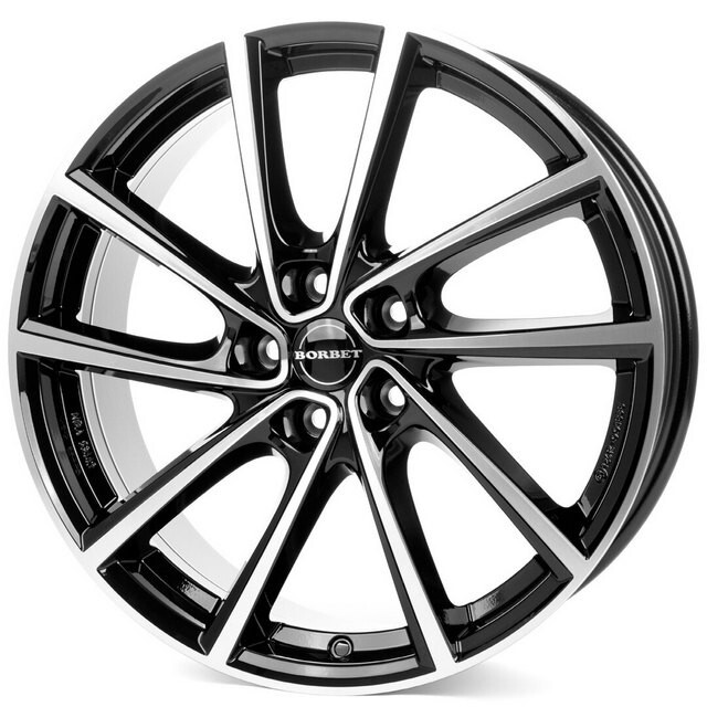 Литі диски Borbet V R19 W7 PCD5x114.3 ET45 DIA67.1 (black polished)-зображення-1