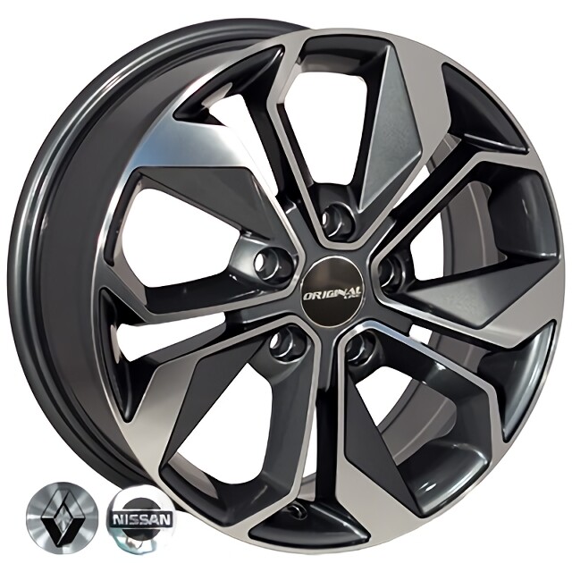 Литі диски Replica (BK5168) R15 W6.5 PCD5x108 ET37 DIA65.1 (GP)