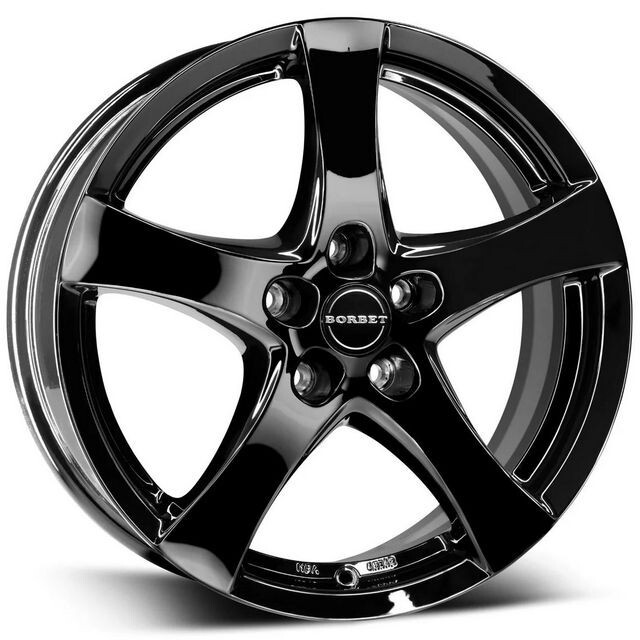 Литі диски Borbet F R17 W7 PCD5x112 ET35 DIA72.6 (gloss black)-зображення-1