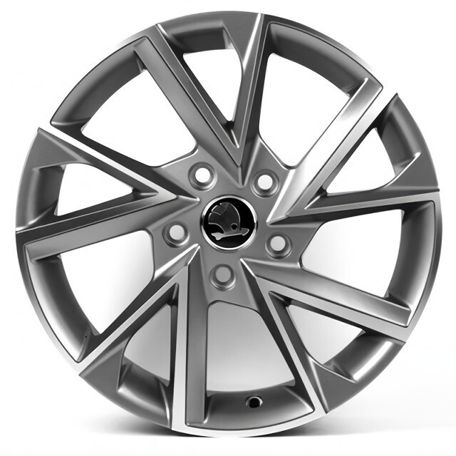 Литі диски Replica Skoda (SK262) R19 W8 PCD5x112 ET43 DIA57.1 (matt graphite machined face)-зображення-6