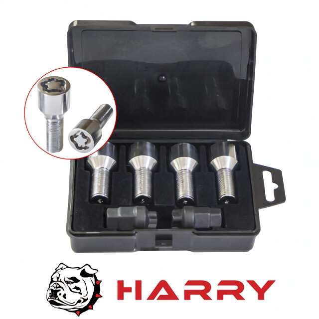 Комплект болтів (секретки) Harry Конус (M12x1.5x27 NEX 17/19) Chrome