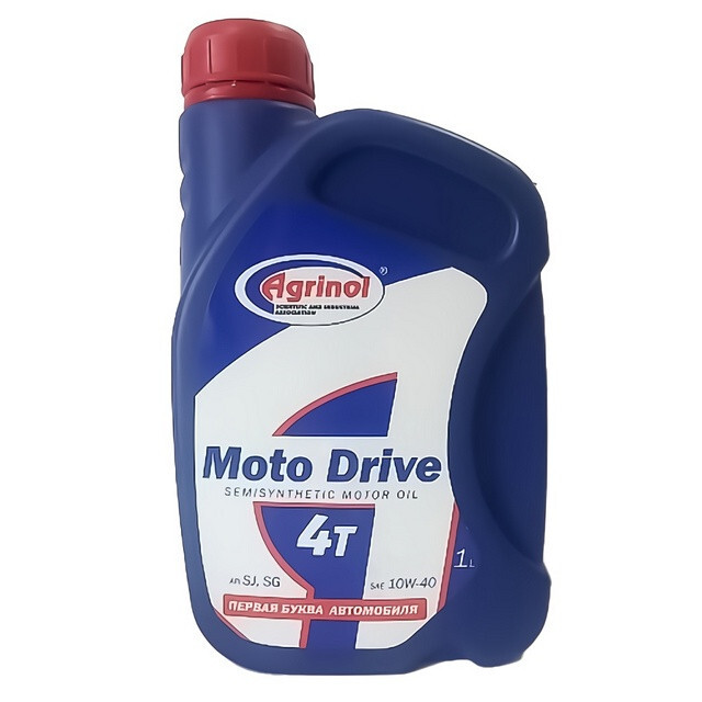 Моторна олива Agrinol Moto Drive 4T (Semisynt) SAE 10w-40 API SJ,SG (1л.)