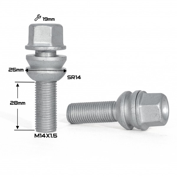 Колісні болти HARRY Сфера (M14x1.5x28 NEX19) Dacromet-зображення-1