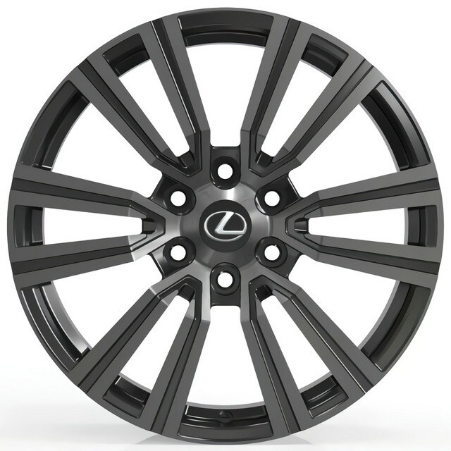 Литі диски Replica Lexus (LX2541) R20 W8.5 PCD6x139.7 ET50 DIA95.1 (black machined face dark coati)-зображення-1