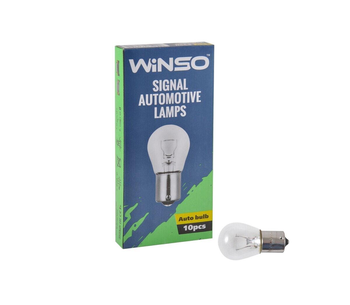 Лампа розжарювання Winso 24V P21W 21W BA15s, 10шт.