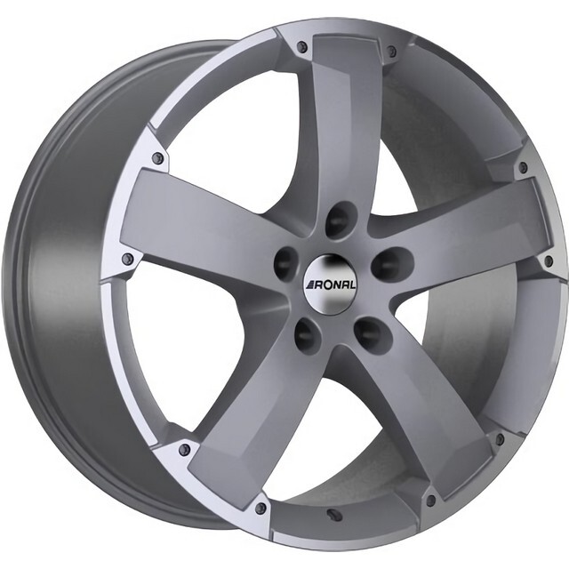 Литі диски Ronal R47 R17 W8 PCD5x118 ET45 DIA71 (titanium rim lip diamond cut)