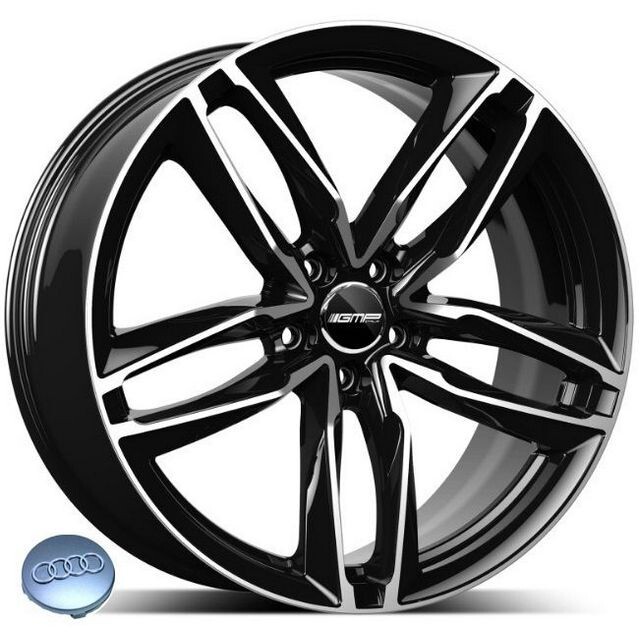 Литі диски GMP Italia Atom R18 W8 PCD5x112 ET35 DIA66.6 (black polished)-зображення-1