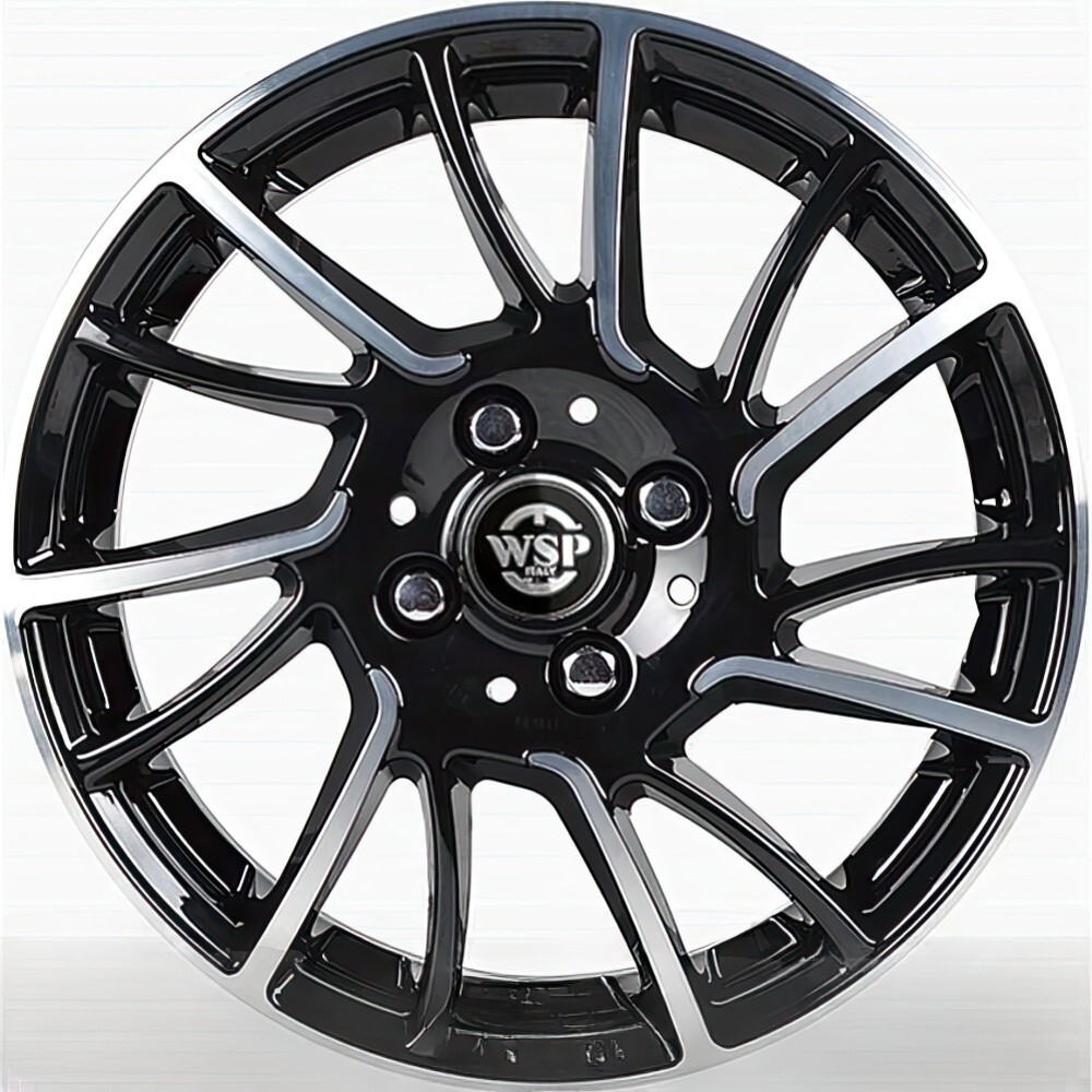 Литі диски WSP Italy Citroen (WD009) Moon W R15 W6 PCD4x108 ET23 DIA65.1 (gloss black polished)-зображення-1