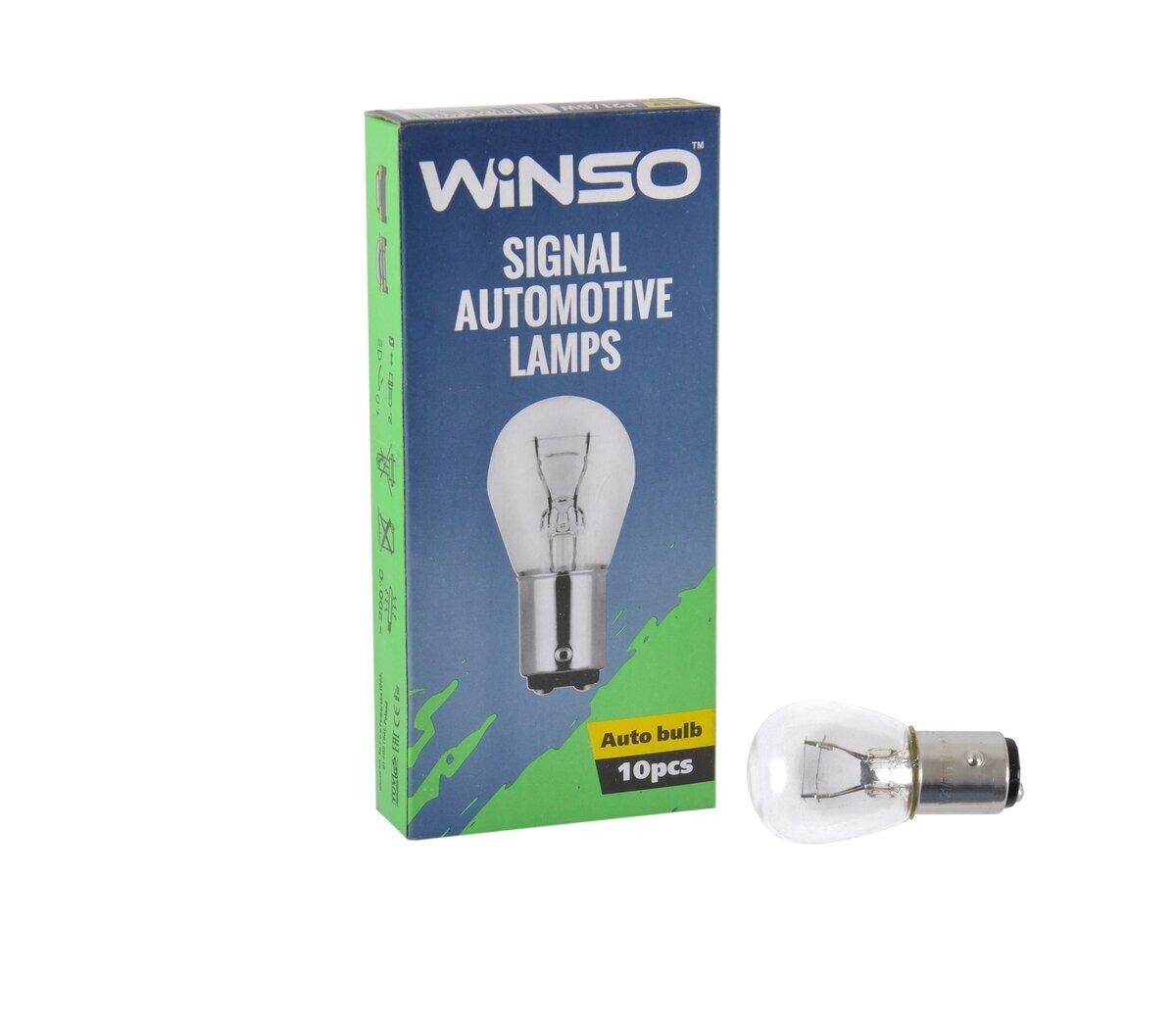 Лампа розжарювання Winso 12V P21/5W 21/5W BAY15d, 10шт.