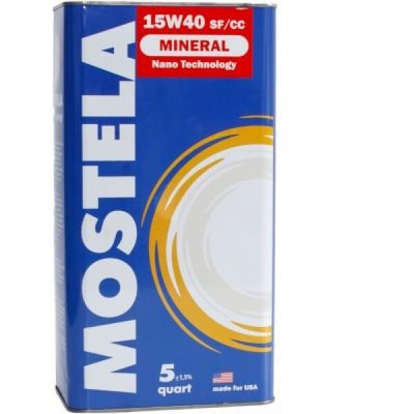 Моторне масло Mostela Mineral SF/CC 15W-40 (5л.)-зображення-1