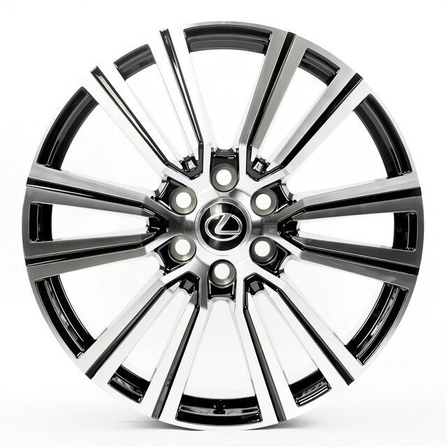 Литі диски Replica Lexus (LX6125) R22 W8 PCD6x139.7 ET55 DIA95.1 (gloss black machined face)