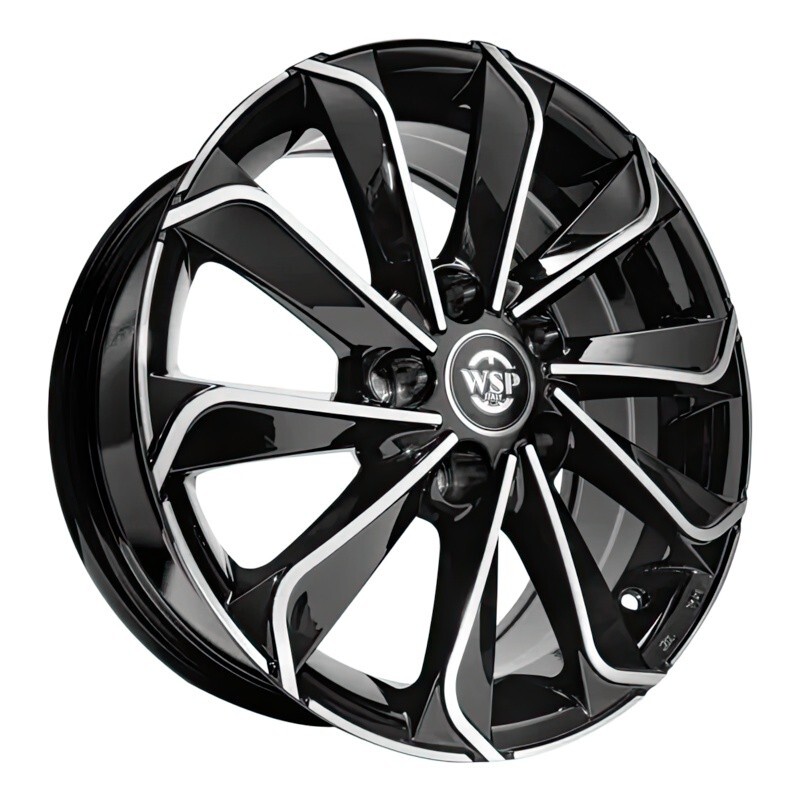 Литі диски WSP Italy Volkswagen (WD003) Corinto R16 W6.5 PCD5x112 ET41 DIA57.1 (gloss black polished)-зображення-1