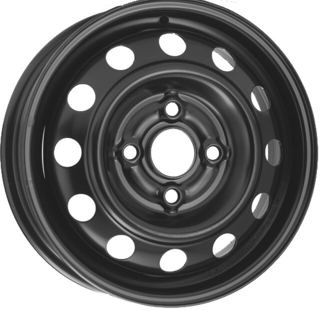 Сталеві диски Кременчук Daewoo R13 W5 PCD4x100 ET49 DIA56.6 (black)-зображення-1