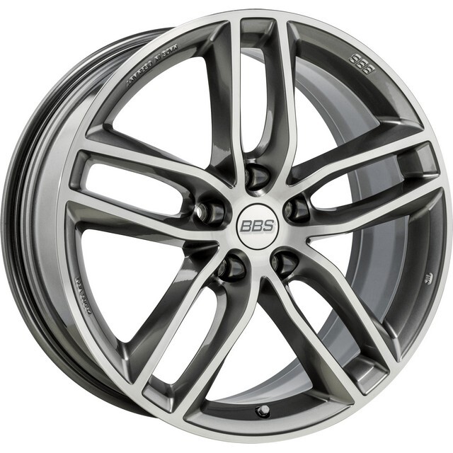 Литі диски BBS SX R18 W8 PCD5x112 ET35 DIA82 (platinum silver diamond cut)