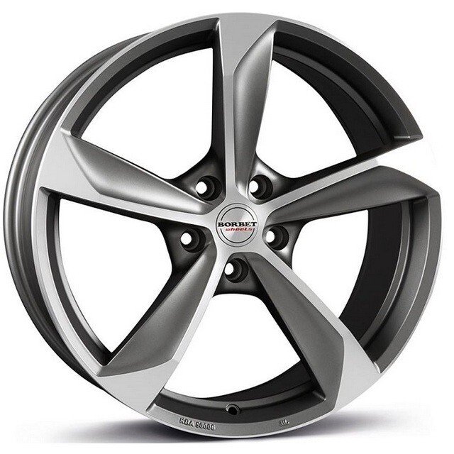 Литі диски Borbet S R17 W8 PCD5x112 ET40 DIA72.6 (graphite matt polished)-зображення-1