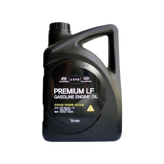 Моторна олія Mobis Premium Gasoline LF 5W-20 SM/GF-4 05100-00451 (4л.)-зображення-1