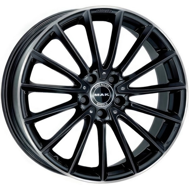 Литі диски Mak Komet R17 W7.5 PCD5x112 ET40 DIA66.6 (gloss black mirror ring)